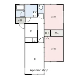 コンフォルトフミヤⅡ【102号室】の間取り