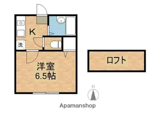 桐生イーストコア【104号室】の間取り