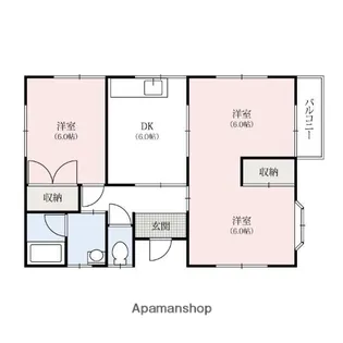 グランドパレスHAYASHI【3階】の間取り