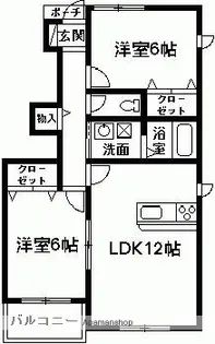 シャルムリヴェールA【201号室】の間取り