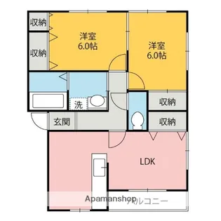 ドリームプラッツ高藤Ⅱ【1-B号室】の間取り