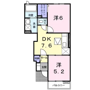 グランデ パードレスA【1階】の間取り