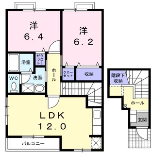 さくら B【2階】の間取り