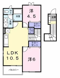 プリムローズB【2階】の間取り