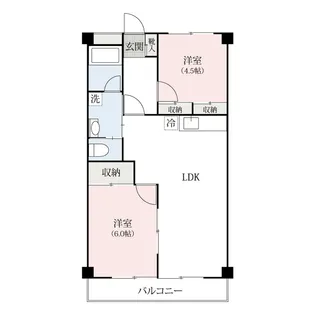 グリーンパークハイツ【4階】の間取り