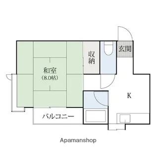 やすらぎハイツ【102号室】の間取り