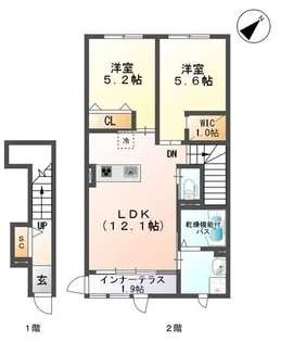 グレーシア【00202号室】の間取り