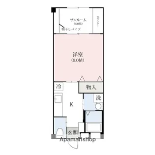 ゴールドハイムⅢ【107号室】の間取り