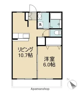 ブライトC【202号室】の間取り