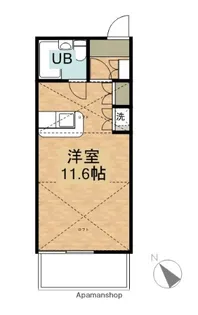 ハイツ三幸プレイス広沢B【2階】の間取り