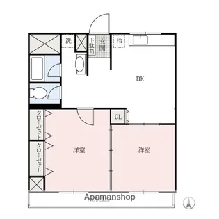 マンション長利【301号室】の間取り