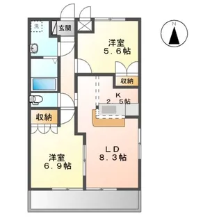 ツイングランデ Ⅱ【1階】の間取り