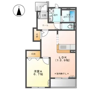 ジェム フォレストⅡ【00101号室】の間取り