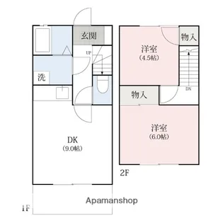 スクエアパークアパートメントⅠ【202号室】の間取り