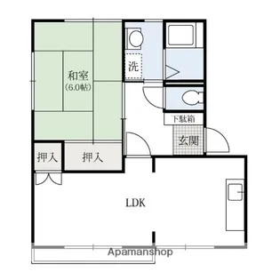 南ハイツC棟【202号室】の間取り