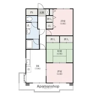 グリン・ミライ【601号室】の間取り
