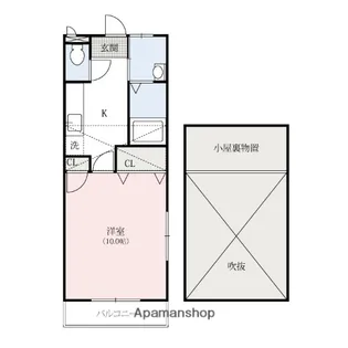 カラコレス【203号室】の間取り