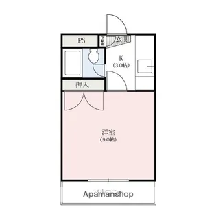 スチューデントハイツ メゾン中野【304号室】の間取り