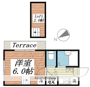 桐生第6レジデンス【1階】の間取り