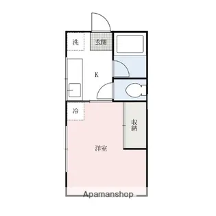 本間コーポ【101号室】の間取り