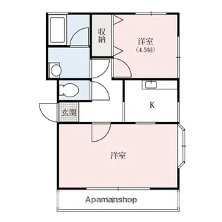 天沼 K HOUSE【2-E号室】の間取り