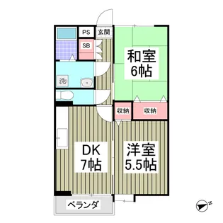 ハイム・グランドゥールA【1階】の間取り