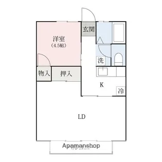 CASA FOREST【206号室】の間取り