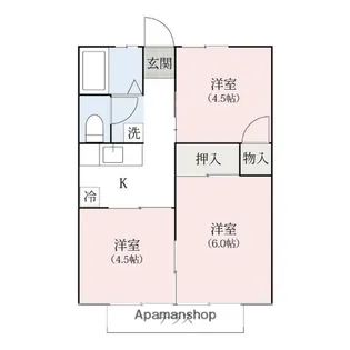CASA FOREST【104号室】の間取り
