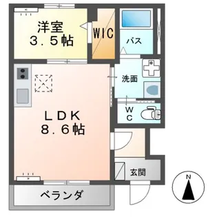サンキエム【1階】の間取り