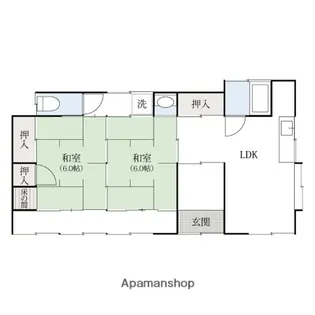 群馬県桐生市東2丁目【一戸建】の間取り