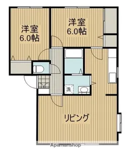 オーキッドB棟【105号室】の間取り