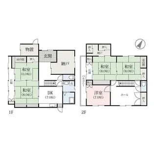 群馬県桐生市堤町1丁目【一戸建】の間取り