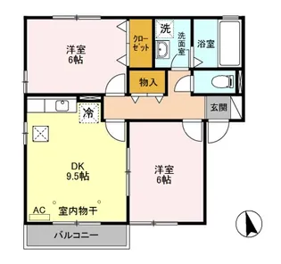 フォンティーヌ ABCD【2階】の間取り
