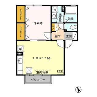 フォンティーヌ ABCD【1階】の間取り