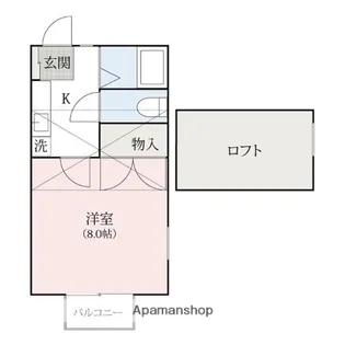 コットンピュア【208号室】の間取り