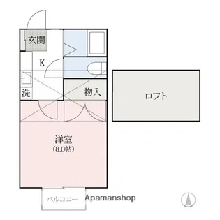コットンピュア【106号室】の間取り
