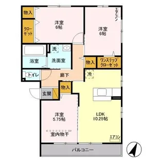 トレ・リザイア B【3階】の間取り