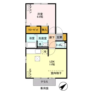 ベルボナール A【1階】の間取り