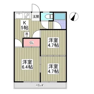 リブレス桐生堤町B【2階】の間取り