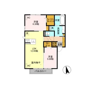 カーサ ブルーム【2階】の間取り