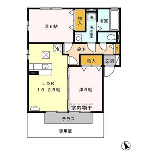 クレールヒルズ B【1階】の間取り