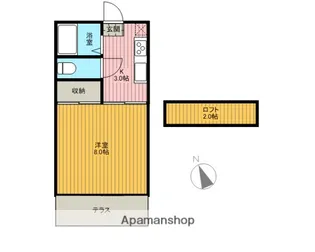 群馬県桐生市菱町5丁目【アパート】の間取り