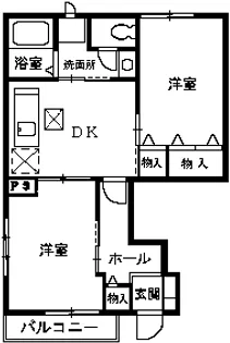 さくら B【1階】の間取り