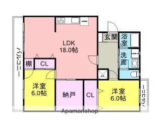 土呂ラポールレジデンス【1階】の間取り