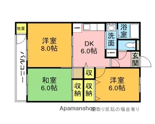 ハイデンス桶川Ⅱ【2階】の間取り
