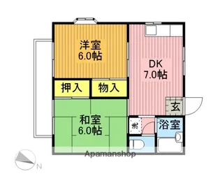 第2トミハイツ【1-C号室】の間取り