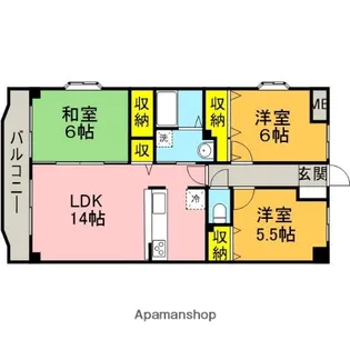 パステル堀之内【509号室】の間取り