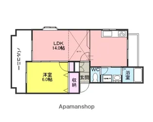 Nフラット【A201号室】の間取り