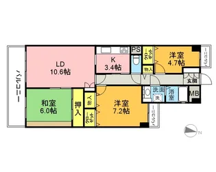パーク上尾弐番館【809号室】の間取り