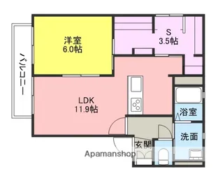 プレジオ北上尾B.C【C-201号室】の間取り